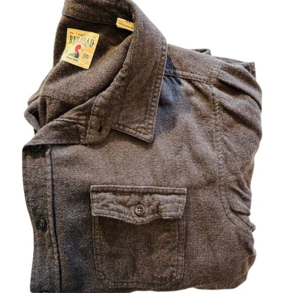 Red‎ Head Brand Co Button Up Long Sleeve Shirt Men's X-Large Brown - Picture 1 of 10